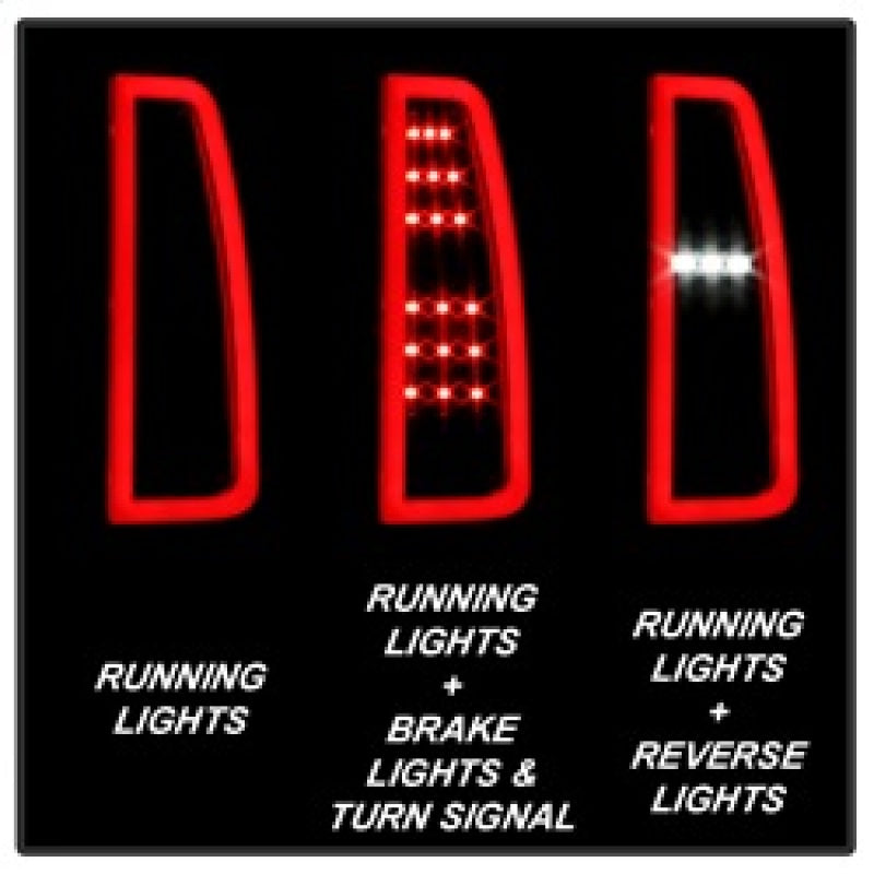 Spyder 5085078 fits Chevy 15-17 Tahoe / Suburban LED Tail Lights - Black Smoke