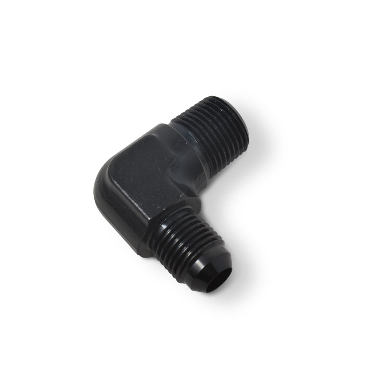 Russell 660843 Performance -6 AN to 3/8in NPT 90 Degree Flare to Pipe Adapter (Black)
