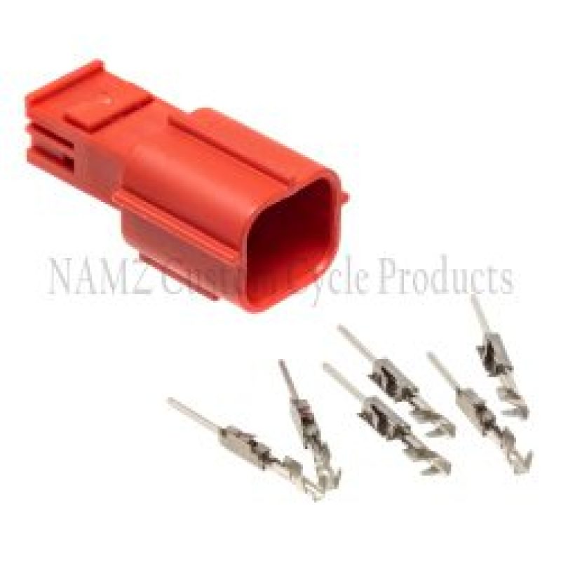 NAMZ N-OBD-II HD Mating 6-Position Male Red Connector & Terminal Kit for OBD-II