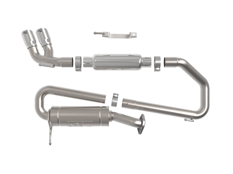 AFE 49-37020-P fits Suzuki Jimny Takeda 2-1/4in. 304 SS Cat-Back Exhaust w/ Pol