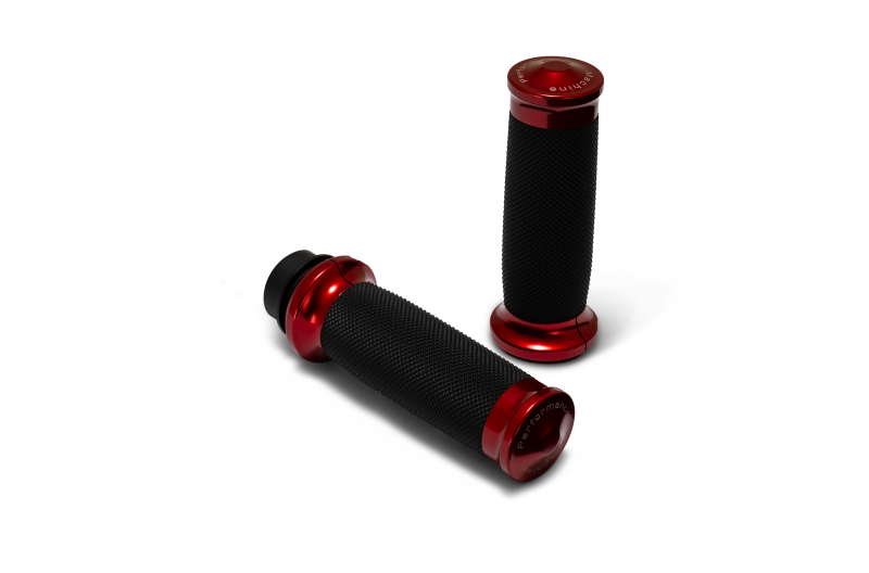 Performance Machine 0063-2104M-R 08-23 Touring, 16-24 Softail TBW Contour Handle Grip Set - Red