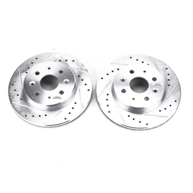 PowerStop fits Kia 03-05 Rio Front Evolution Drilled & Slotted Rotors - Pair
