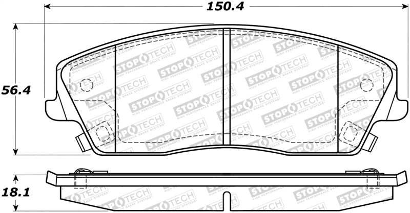 Stoptech 308.1056 Street Brake Pads