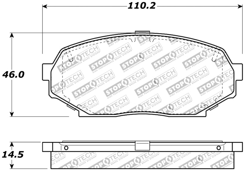 Stoptech 309.0525 Performance 90-93 fits Mazda Miata Front Brake Pads D525