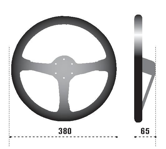 SPARCO 015R368MSN Sparco Steering Wheel 368 Suede Black