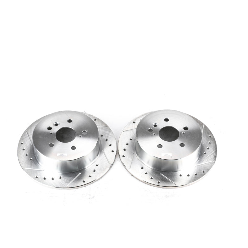 PowerStop fits Toyota 08-13 Highlander Rear Evolution Drilled & Slotted Rotors -
