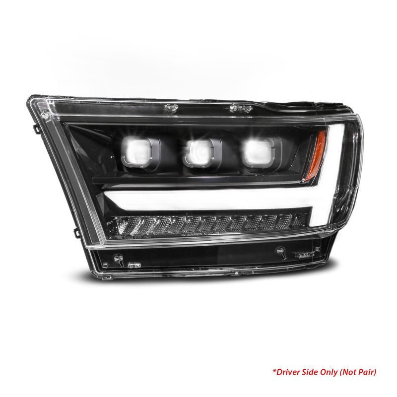 ANZO 19-24 RAM 1500 (New Body/OE Halogen) Full LED Proj Headlights DRL/SeqSig Black - Driver Side