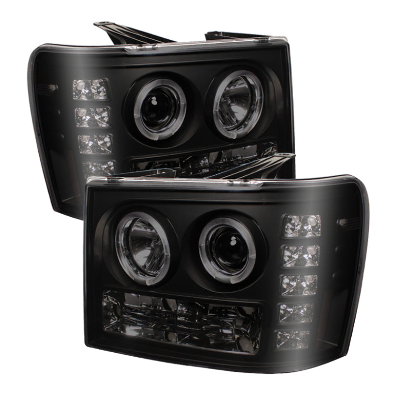 Spyder 5078506 fits GMC 07-13 Sierra 1500/2500 Projector Headlights LED Halo- L
