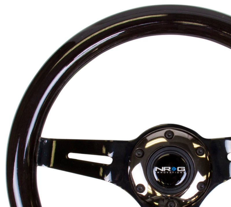 NRG ST-310BK-BK ST-310BK-BK Classic Wood Grain Steering Wheel Black w/Black