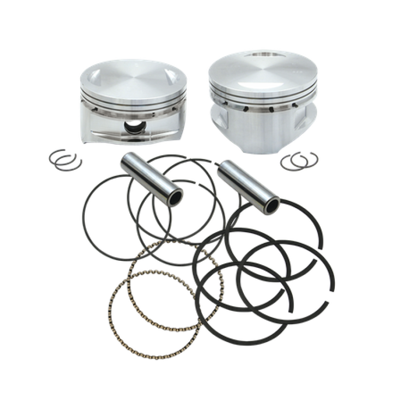 S&S 92-1422 Cycle 86-03 XL 4in x 4-5/8in Piston Set - .020in
