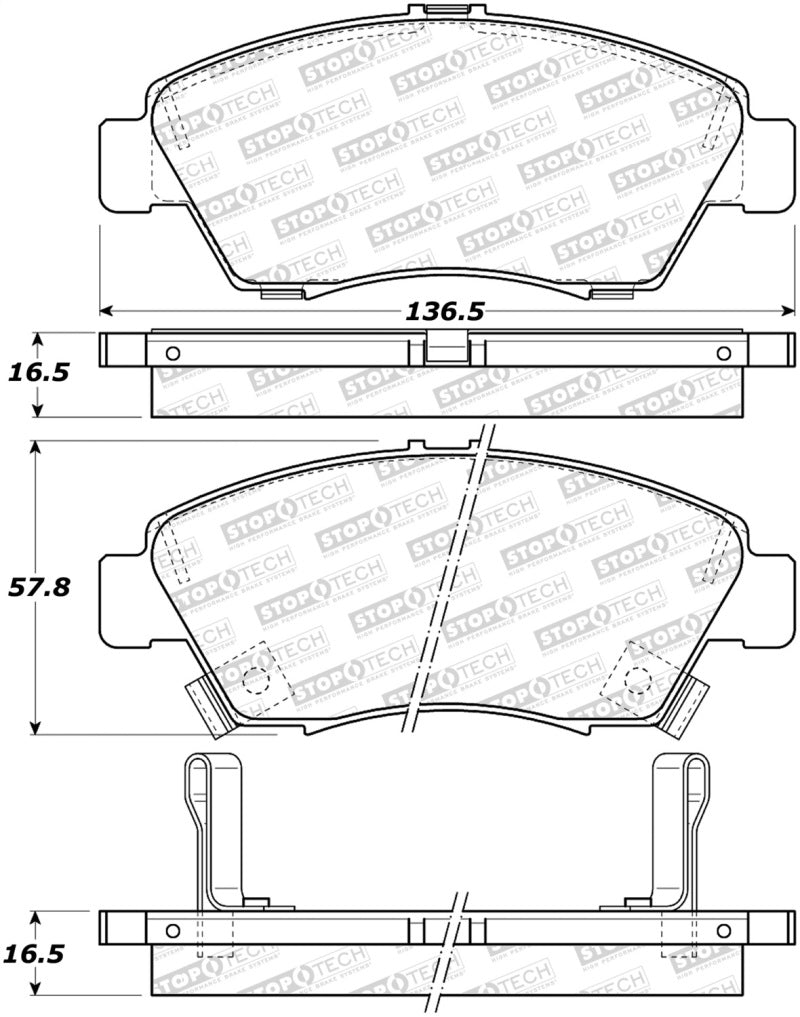 Stoptech 308.0948 Street Brake Pads