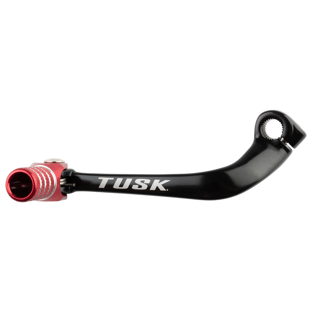 Tusk 1030850171 Folding Shift Lever +10mm Black/Red Tip