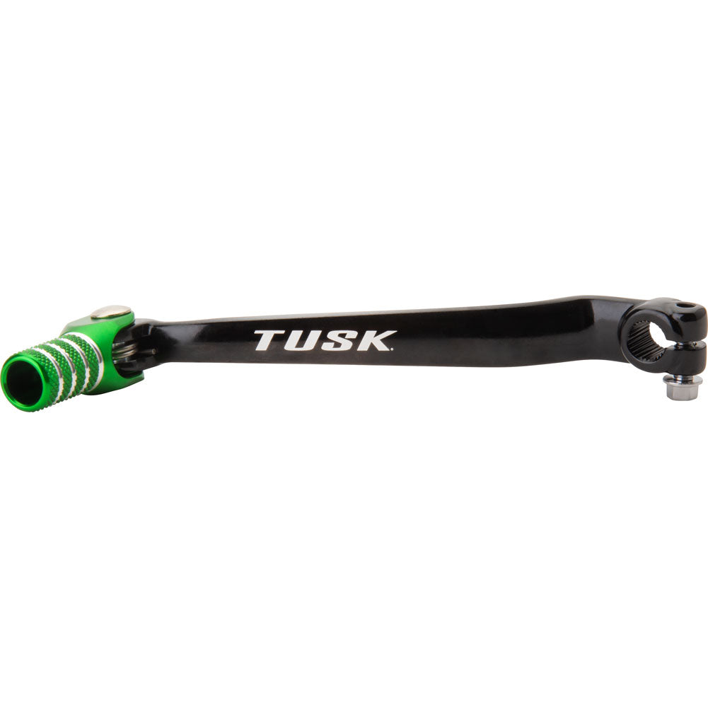Tusk 1030850199 Folding Shift Lever Black/Green Tip