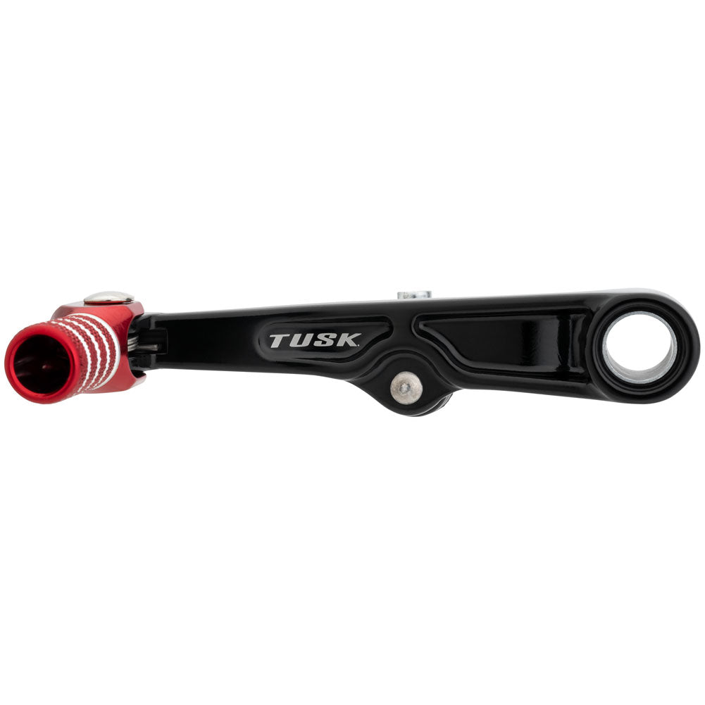 Tusk 1030850216 Folding Shift Lever Black/Red Tip
