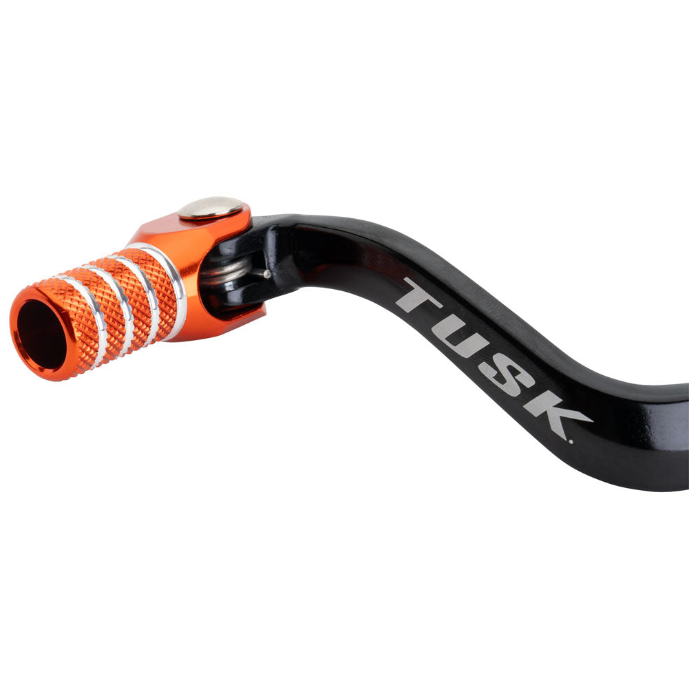 Tusk 1030850221 Folding Shift Lever Black/Orange Tip