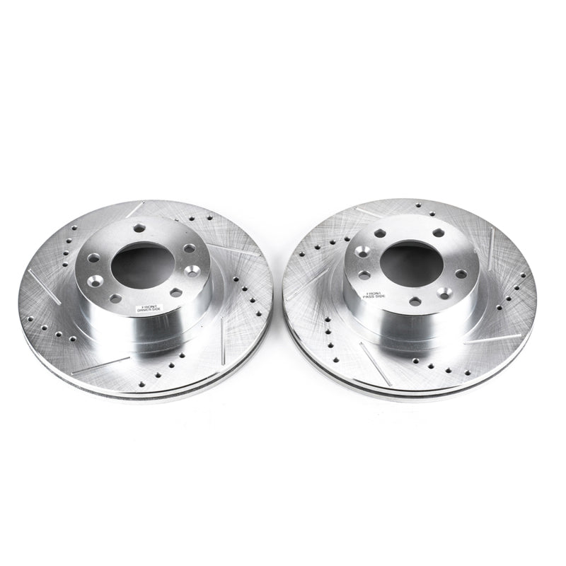 PowerStop fits Mazda 93-95 RX-7 Front Evolution Drilled & Slotted Rotors - Pair
