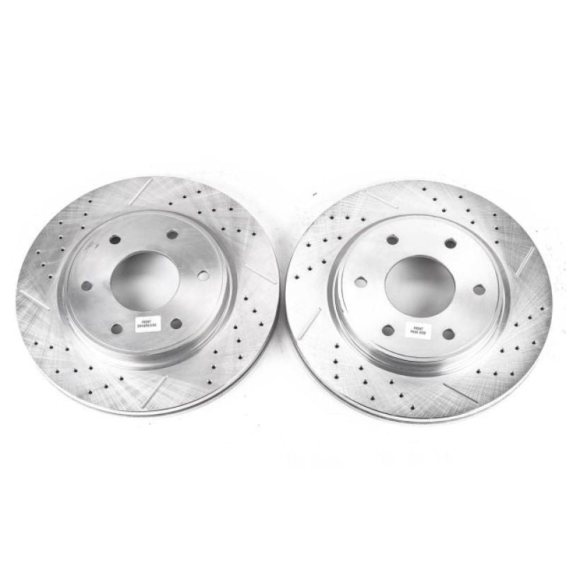 PowerStop fits Infiniti 05-06 QX56 Front Evolution Drilled & Slotted Rotors -