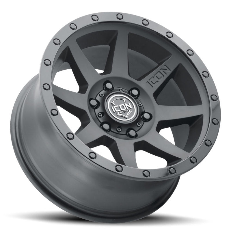 ICON 1817858347DB Rebound 17x8.5 6x5.5 0mm Offset 4.75in BS 106.1mm Bore Double Black Wheel