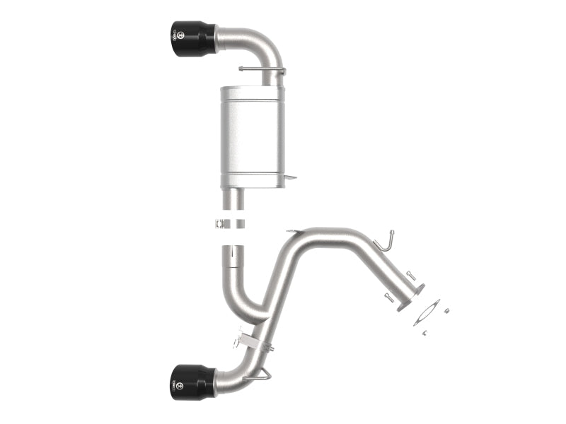 AFE 49-37007-B Axle Back Exhaust - 19-20 fits Hyundai Veloster N L4-2.0L (t)
