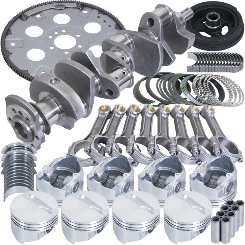 Eagle B13005E060 fits Chevy 350 3.750in Crank 5.700in I-Beam Rods -7cc Flat Top 4.060in Pistons Balanced Assembly