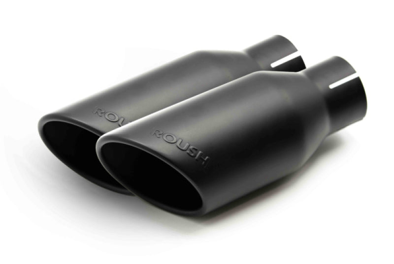 Roush 422318 15-24 fits Ford F-150 5.0L 4in Black Exhaust Dual Tips - Pair