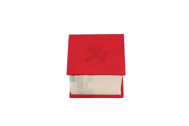 Akrapovic 801731 Leather Memo Notepad - Red