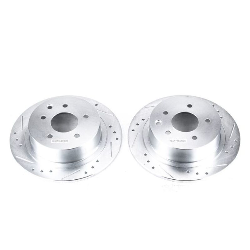 PowerStop fits Nissan 02-18 Altima Rear Evolution Drilled & Slotted Rotors -