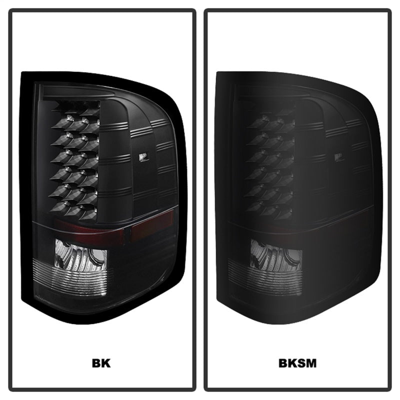 5077493 Xtune fits Chevy 07-13 Silverado LED Tail Lights Black Smoke ALT-JH-CS