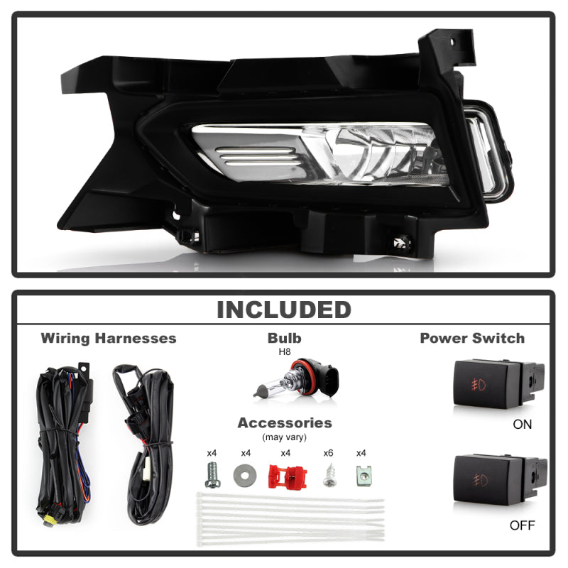 Spyder 20-22 Nissan Versa OEM Fog Lights w/ Switch - Clear (FL-NV20-C)
