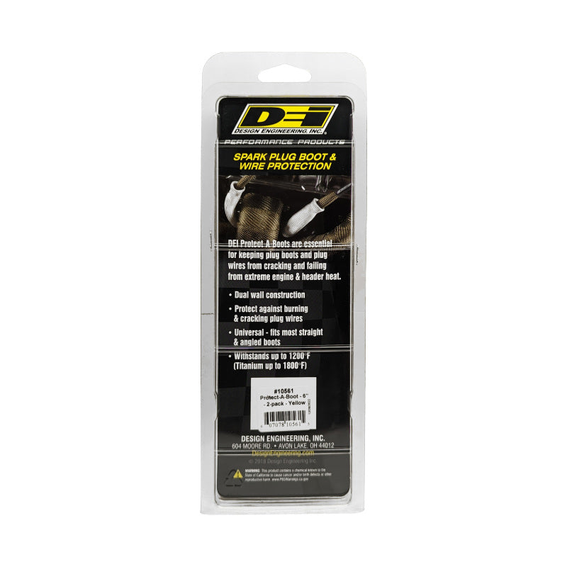 DEI 10561 Protect-A-Boot - 6in - 2-pack - Yellow