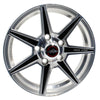 Race Star 72-74547202M 72 ValStar 17x4.5 / 5x4.75BC / 2BS / 3.072in CB / Machined w/Black Accents Wheel