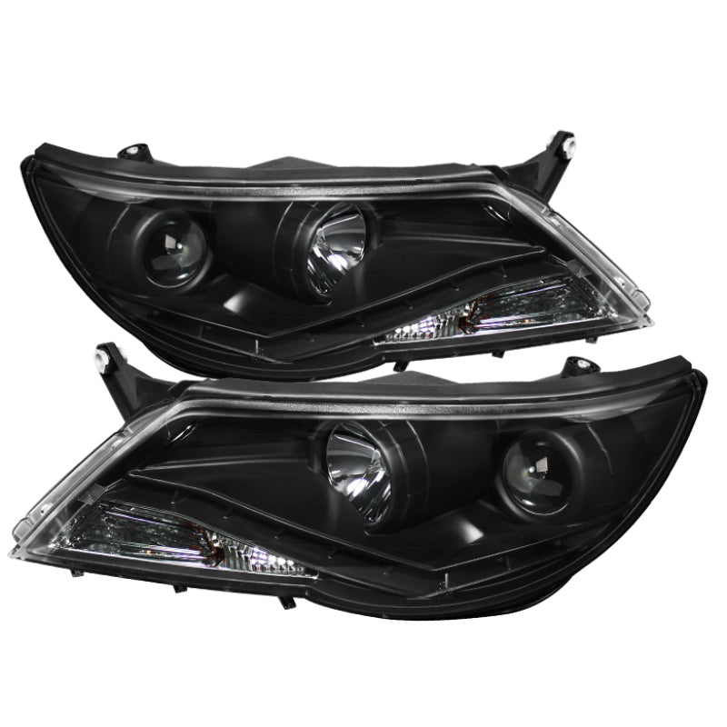 Spyder 5042651 fits Volkswagen 09-11 Tiguan Projector Headlights DRL Black High