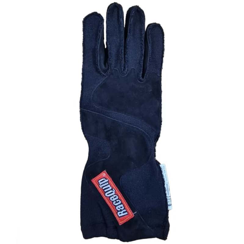 Racequip 356907 356 Series 2 Layer Nomex Outseam Race Gloves SFI 3.3 / 5 All Black & Black 2X-Large