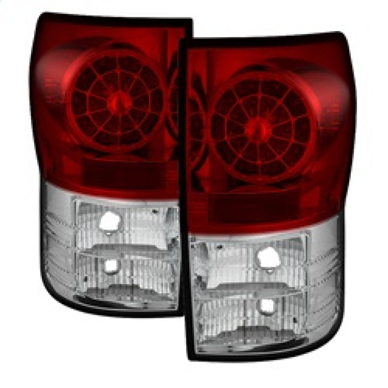 Spyder 5029607 fits Toyota 07-13 Tundra LED Tail lights Red Clear ALT-YD-TTU07-