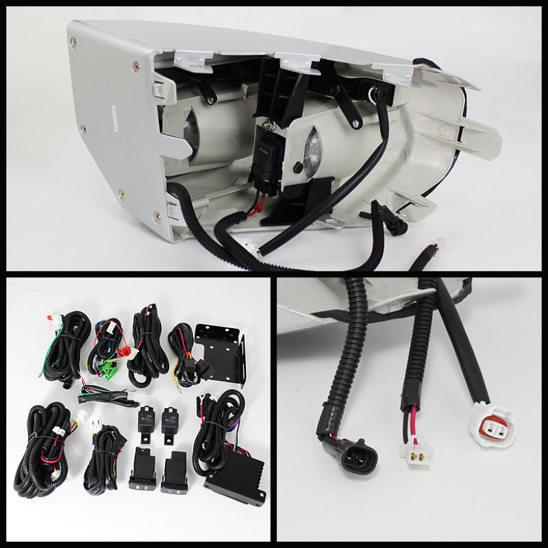 Spyder 5070555 fits Toyota 07-14 FJ Cruiser Fog Lights W LED Daytime Running Li