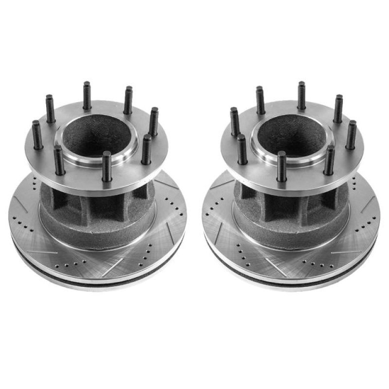 PowerStop AR82128XPR fits Ford F-350 Super Duty Front Drilled/Slotted Rotor Pair