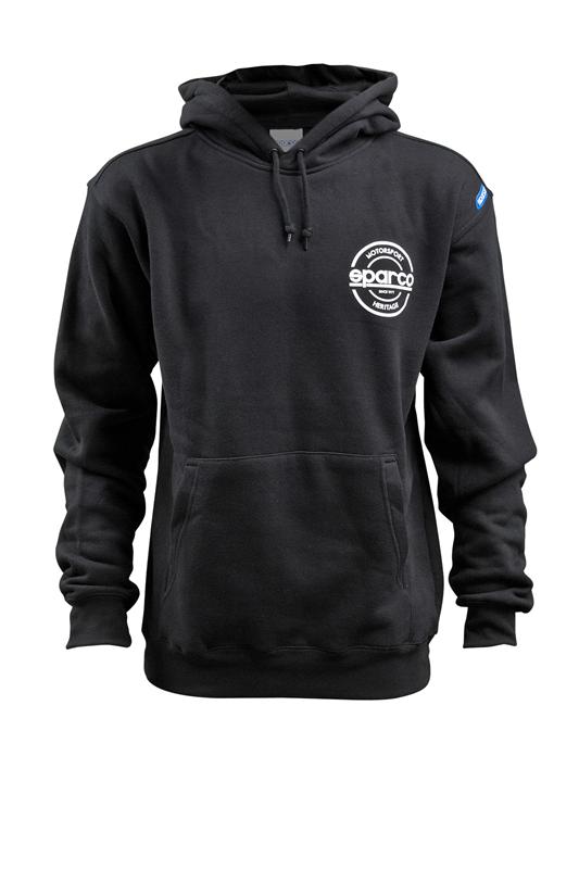 SPARCO SP03300NR2M Sweatshirt Hooded S-Seal Blk Med