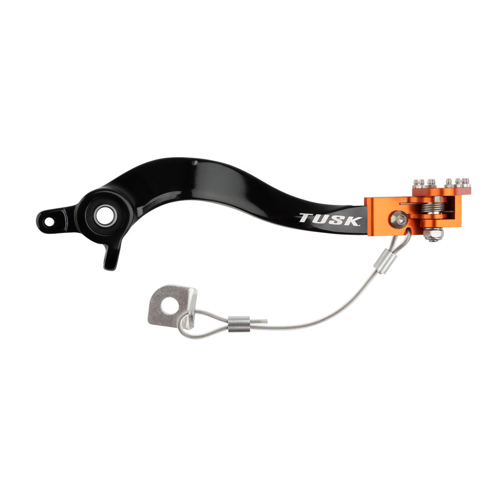 Tusk 1392080006 Aluminum Brake Pedal Orange Tip