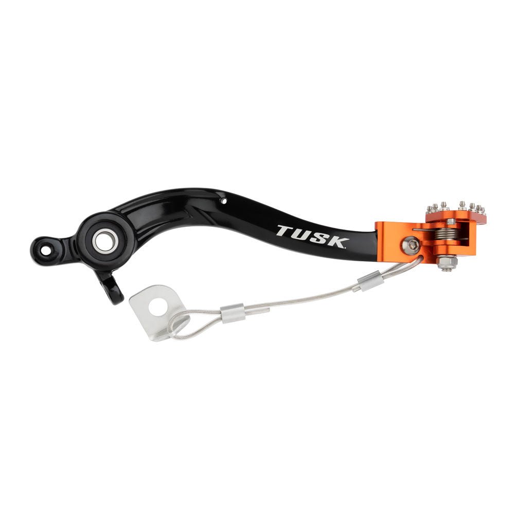 Tusk 1392080025 Aluminum Brake Pedal Orange Tip