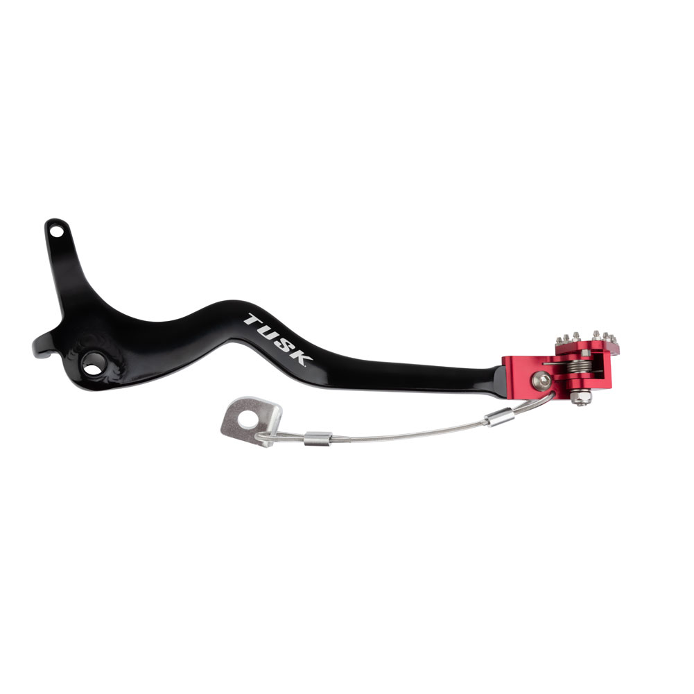 Tusk 1392080026 Aluminum Brake Pedal Red Tip