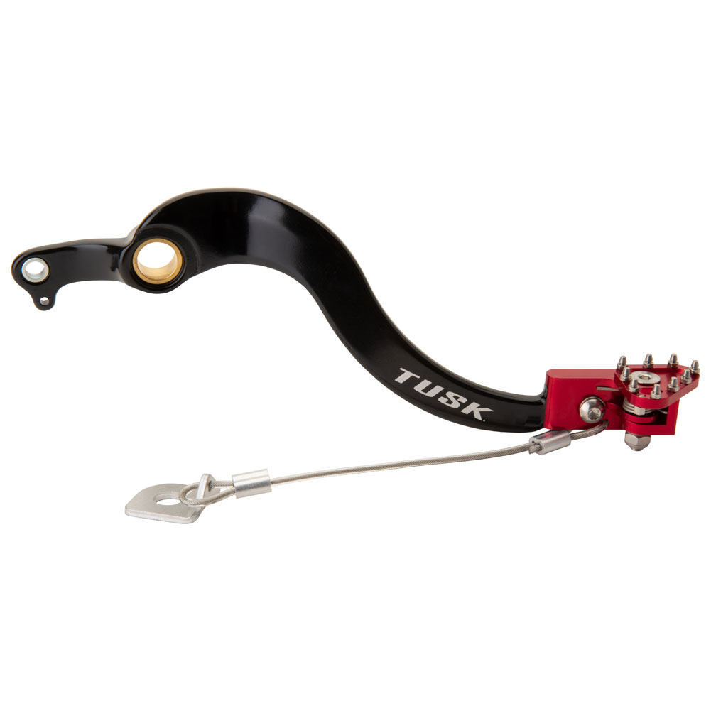 Tusk 1392080038 Aluminum Brake Pedal Red Tip