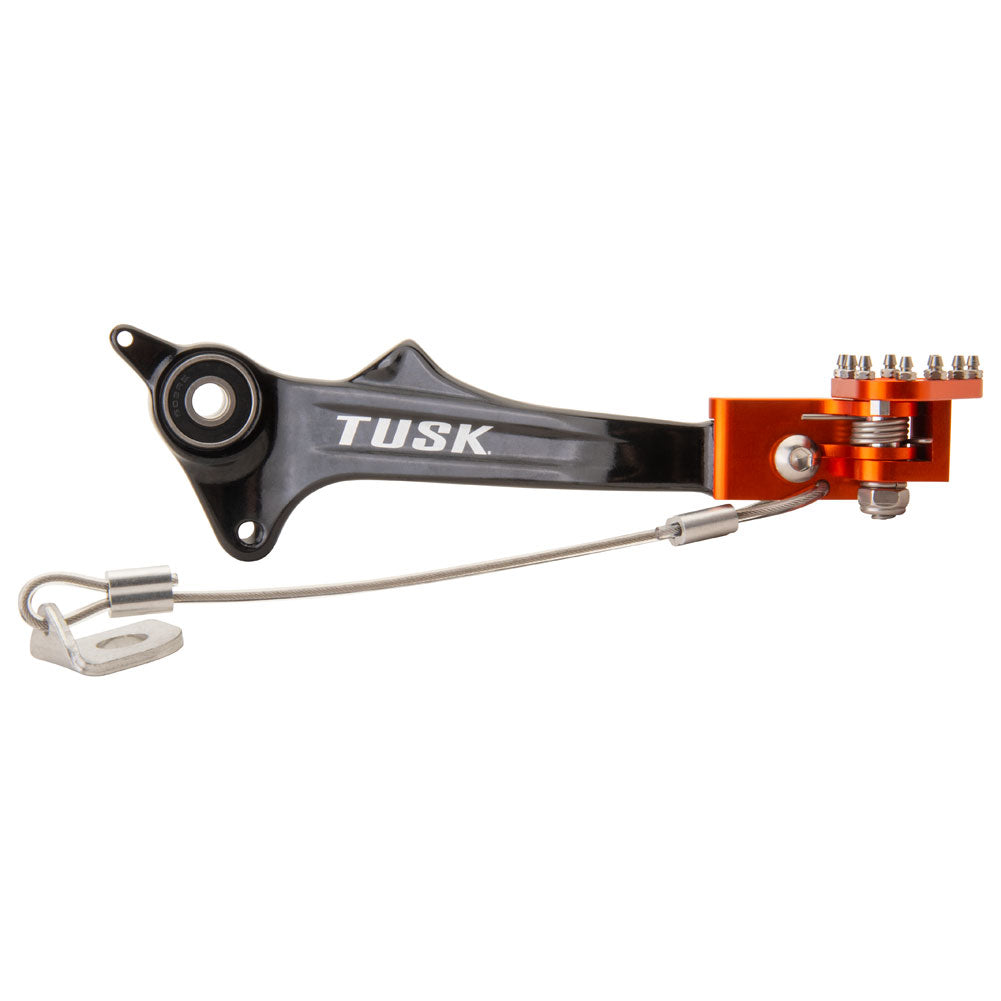 Tusk 1392080044 Aluminum Brake Pedal Orange Tip
