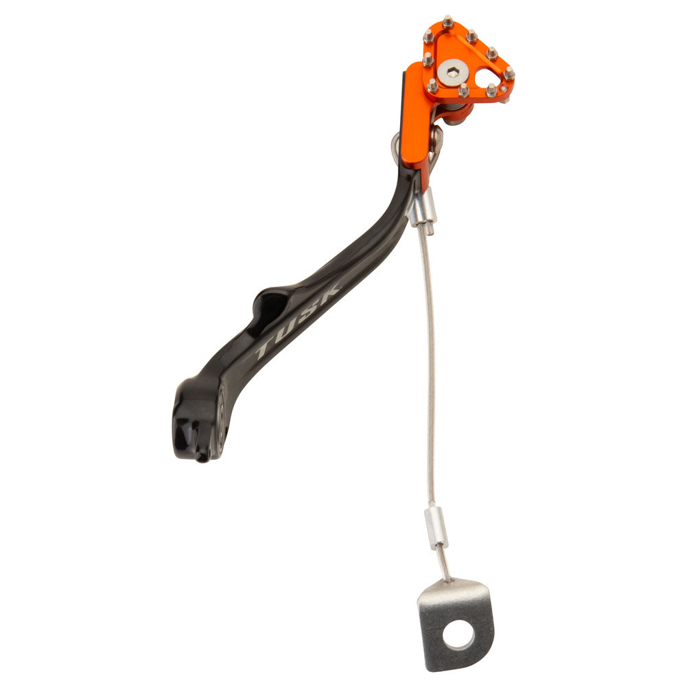 Tusk 1392080044 Aluminum Brake Pedal Orange Tip