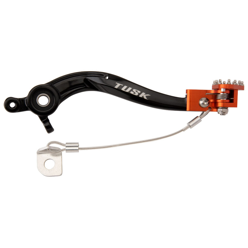 Tusk 1392080047 Aluminum Brake Pedal Orange Tip