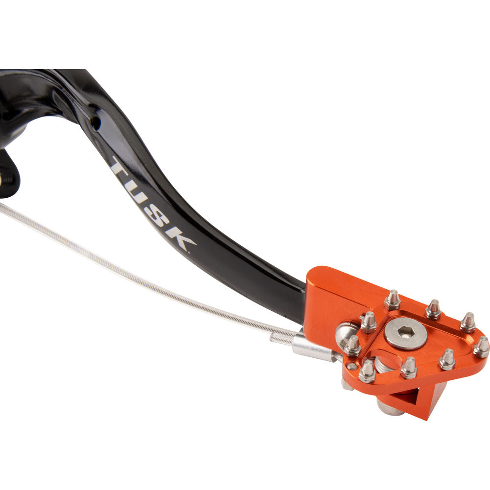 Tusk 1392080047 Aluminum Brake Pedal Orange Tip