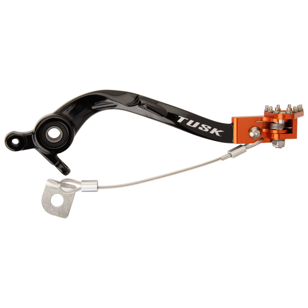 Tusk 1392080050 Aluminum Brake Pedal Orange Tip