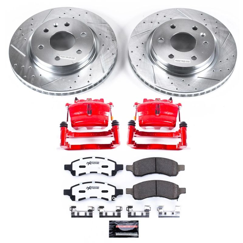 Power Stop KC4657-36 07-10 Saturn Outlook Front Z36 Truck & Tow Kit w/Cals