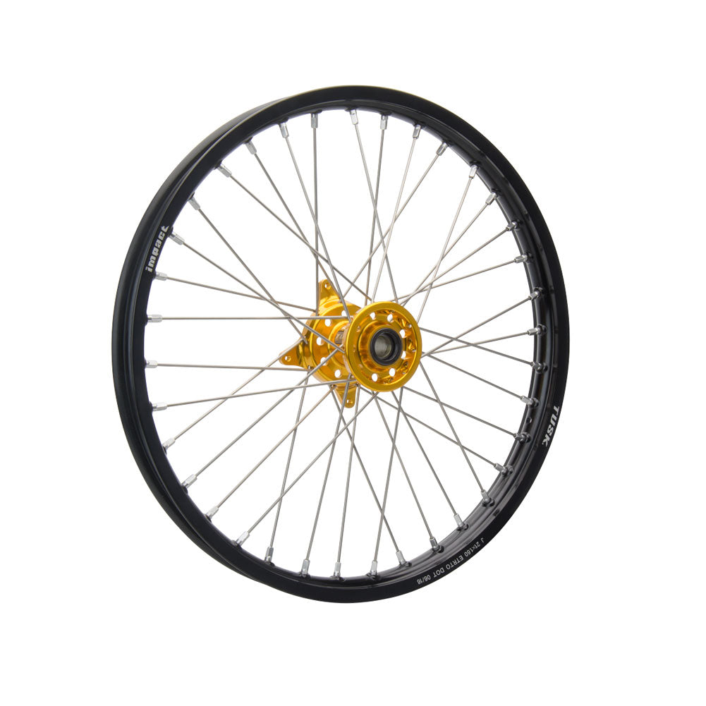 Tusk 1418490005 Impact Complete Front Wheel 21x1.60 Black Rim