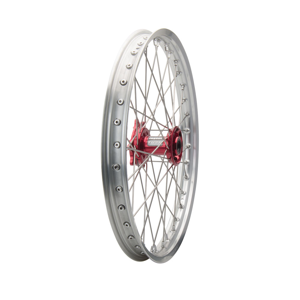 Tusk 1418490038 Impact Complete Front Wheel 21x1.60 Silver Rim