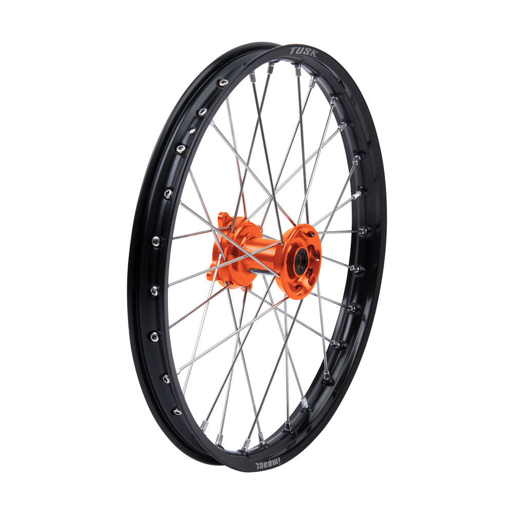 Tusk 1418490070 Impact Complete Front Wheel 19x1.40 Black Rim
